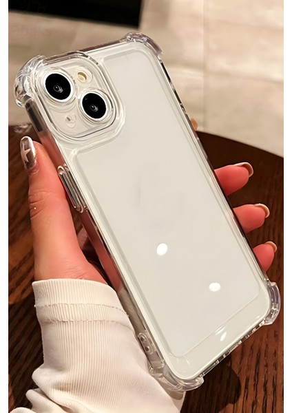 Apple iPhone 14 Plus Kılıf Antishock Darbe Emici Kamera Korumalı Yumuşak Esnek Şeffaf Silikon Kapak