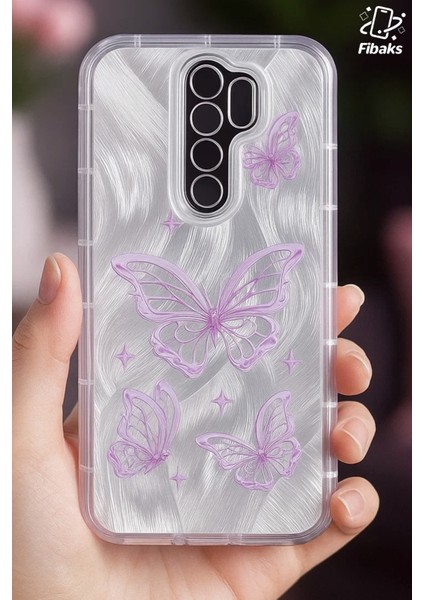 Xiaomi Redmi Note 8 Pro Kılıf Sök Tak Kamera Korumalı Parlak Hologramlı Kelebek Desenli Darbe Emici fiyatları