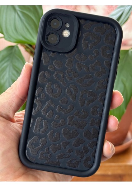 Apple iPhone 11 Kılıf Yumuşak Siyah Leopar Desenli Yumuşak Kamera Korumalı Silikon Kapak fiyatları