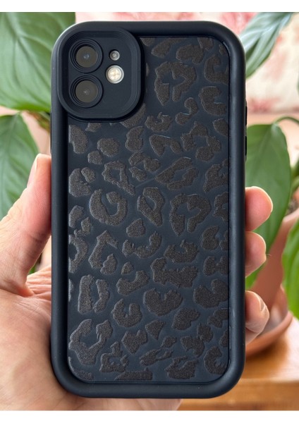 Apple iPhone 11 Kılıf Yumuşak Siyah Leopar Desenli Yumuşak Kamera Korumalı Silikon Kapak modelleri