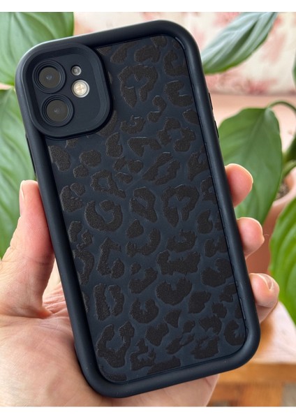 Apple iPhone 11 Kılıf Yumuşak Siyah Leopar Desenli Yumuşak Kamera Korumalı Silikon Kapak fırsatları