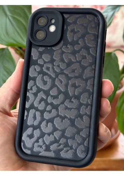 Apple iPhone 11 Kılıf Yumuşak Siyah Leopar Desenli Yumuşak Kamera Korumalı Silikon Kapak indirimleri
