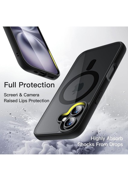 Apple iPhone 16 Uyumlu Kılıf Magsafe Wireless Şarj Özellikli Tam Koruma Renkli Sert Silikon Kapak indirimleri