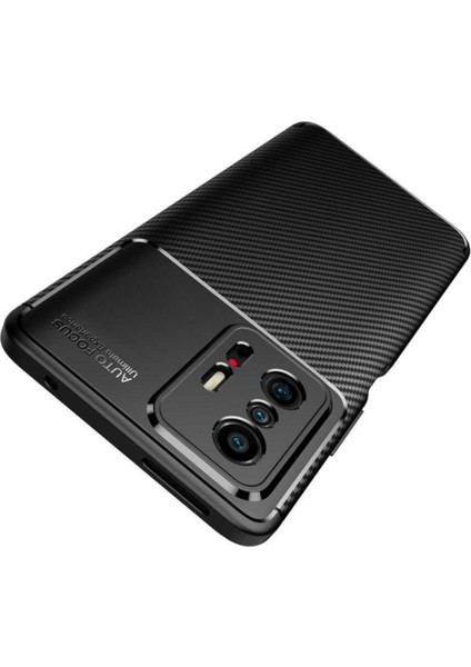 Xiaomi Mi 11T Kılıf Rugged Armor Darbe Emici Uzun Ömürlü Dayanıklı Parmak İzi Yapmaz Karbon Tasarım Negro Silikon Kapak
