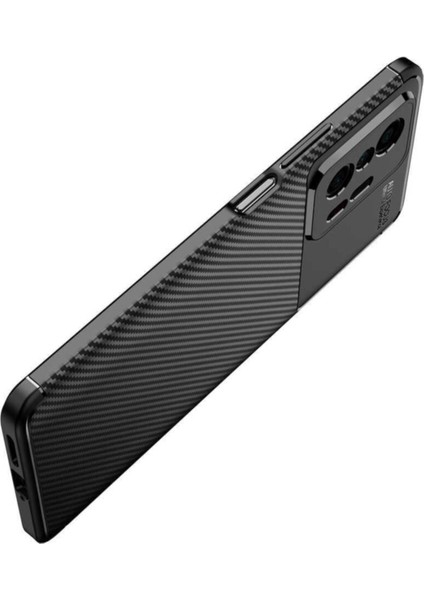 Xiaomi Mi 11T Kılıf Rugged Armor Darbe Emici Uzun Ömürlü Dayanıklı Parmak İzi Yapmaz Karbon Tasarım Negro Silikon Kapak
