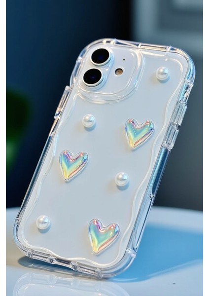 Samsung Galaxy A06 Kılıf 3D Kalpli Inci Tasarımlı Desenli Kamera Korumalı Silikon Kapak fırsatları