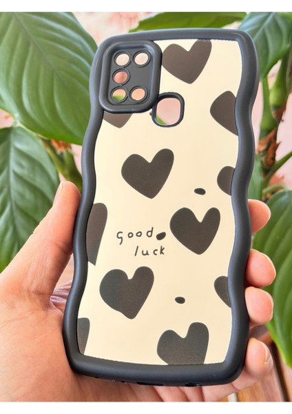 Samsung Galaxy A21S Kılıf Aynalı Kalp Desenli Yumuşak Kenarlı Kamera Korumalı Silikon Kapak fiyatları