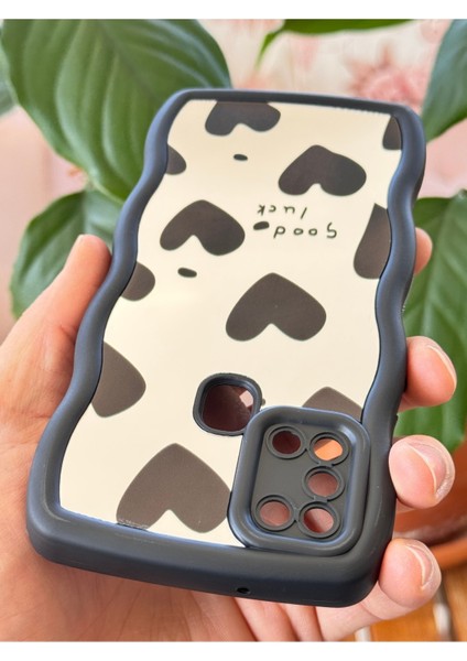 Samsung Galaxy A21S Kılıf Aynalı Kalp Desenli Yumuşak Kenarlı Kamera Korumalı Silikon Kapak fırsatları