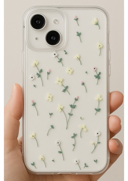 Apple iPhone 14/13 Uyumlu Kılıf Tasarımlı Desenli Kamera Korumalı Şeffaf Çiçek Esnek Yumuşak Silikon Kapak fiyatları