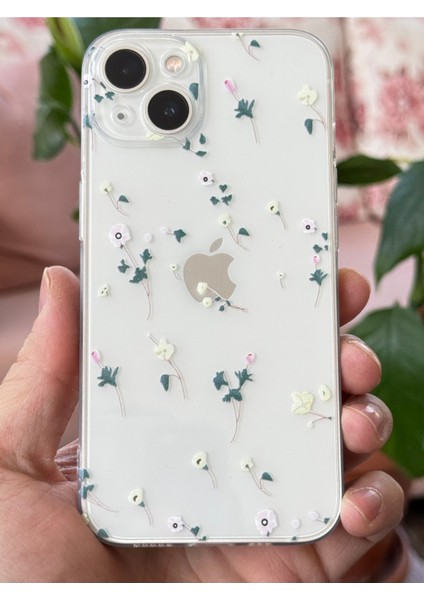 Apple iPhone 14/13 Uyumlu Kılıf Tasarımlı Desenli Kamera Korumalı Şeffaf Çiçek Esnek Yumuşak Silikon Kapak fırsatları