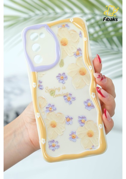 Samsung Galaxy S21 Fe Uyumlu Kılıf Tasarımlı Desenli Kamera Korumalı Papatya Çiçek Renkli Silikon Kapak