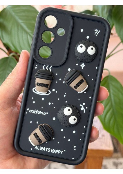Samsung Galaxy S21 Fe Kılıf Tasarımlı Desenli Kamera Korumalı Coffee Kurabiye Siyah Yumuşak Silikon Kapak fiyatları