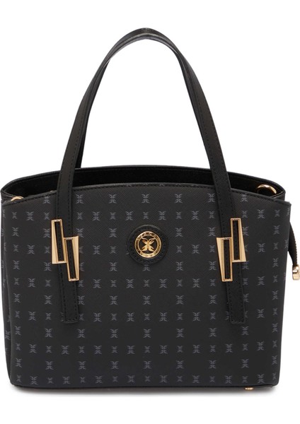 Siyah Print Kadın Omuz Çantası - S1WPR0000805-T0E