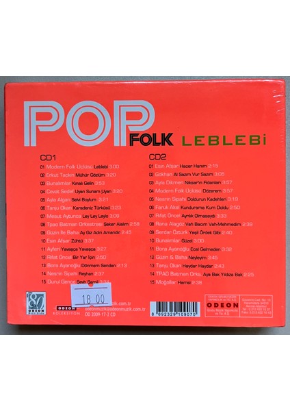 Pop Folk Leblebi Çift CD (Jelatininde Sıfır Orijnal Dönem Baskı Cd) fiyatları
