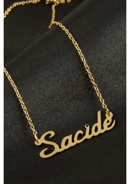 Msa-Shop Sacide Isimli Kolye -Sarı