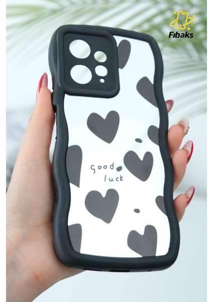 Xiaomi Redmi Note 12 Uyumlu Kılıf Aynalı Kalp Desenli Yumuşak Kenarlı Kamera Korumalı Silikon Kapak