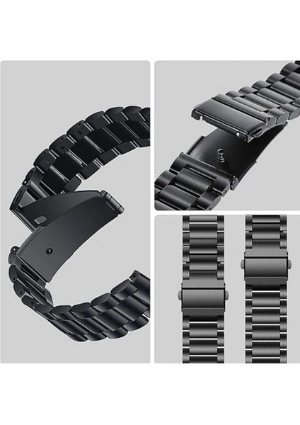 Samsung Galaxy Watch 3 45MM Kordon Paslanmaz Çelik Stainless Steel Baklalı Ayarlanabilir Akıllı Saat Kordonu ve Ayarlama Aparatı fiyatları