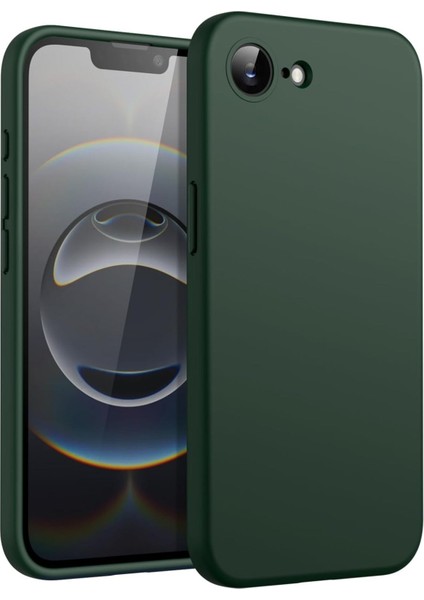 Apple iPhone 16E Kılıf Kadife Lansman Soft Yumuşak Liquid Silikon Kamera Korumalı Kapak