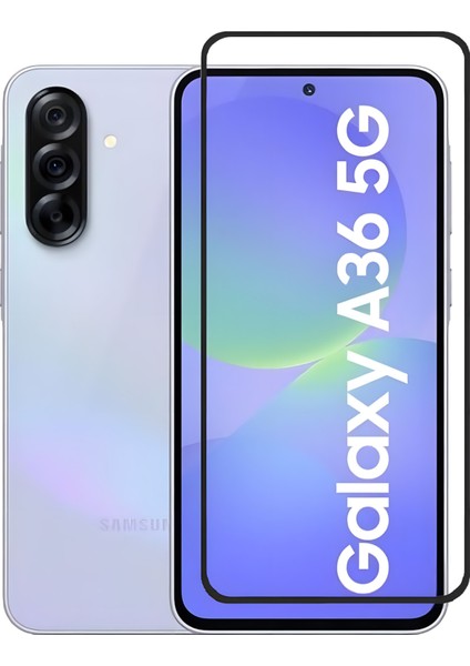 Samsung Galaxy A36 Kırılmaz Cam Tam Ekran Koruyucu 150CC Antistatik Büyük Kenar 9h Temperli Koruma
