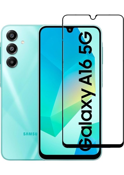 Samsung Galaxy A16 Kırılmaz Cam Tam Ekran Koruyucu 150CC Antistatik Büyük Kenar 9h Temperli Koruma