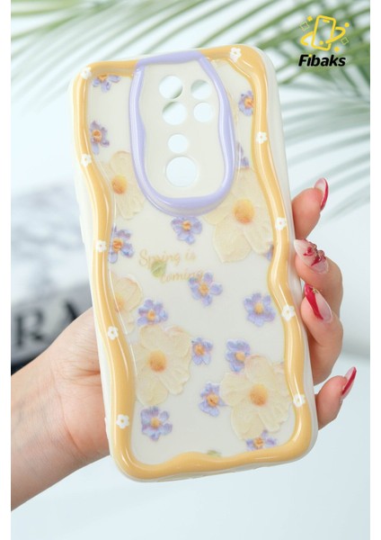 Xiaomi Redmi Note 8 Pro Uyumlu Kılıf Tasarımlı Desenli Kamera Korumalı Papatya Çiçek Renkli Silikon Kapak