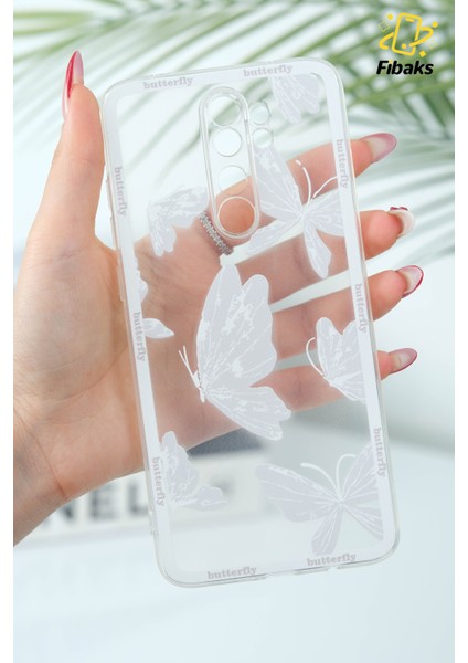 Xiaomi Redmi Note 8 Pro Uyumlu Kılıf Tasarımlı Desenli Kamera Korumalı Şeffaf Kelebek Esnek Yumuşak Kapak