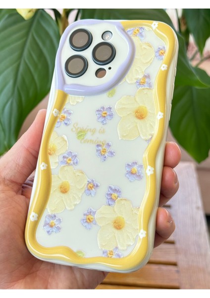 Apple iPhone 16 Pro Kılıf Tasarımlı Desenli Kamera Korumalı Papatya Çiçek Renkli Silikon Kapak indirimleri