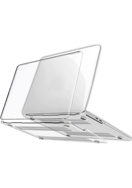 Apple Macbook Pro 13 2020/2022 A2251 A2289 A2338 A1706 A1708 A2159 Uyumlu Kılıf Şeffaf Kılıf Hava Menfezli Tam Koruma Kristal Kapak