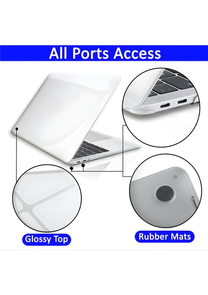 Apple Macbook Pro 13 2020/2022 A2251 A2289 A2338 A1706 A1708 A2159 Uyumlu Kılıf Şeffaf Kılıf Hava Menfezli Tam Koruma Kristal Kapak fiyatları