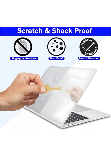 Apple Macbook Pro 13 2020/2022 A2251 A2289 A2338 A1706 A1708 A2159 Uyumlu Kılıf Şeffaf Kılıf Hava Menfezli Tam Koruma Kristal Kapak modelleri