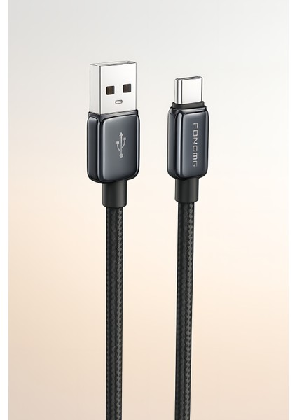 USB To Type-C 2A 18W 1 Metre Foneng Hızlı Şarj Kablosu Samsung Xiaomi Huawei Oppo Realme Tecno Honor Apple iPhone 15 16 Plus Pro Max