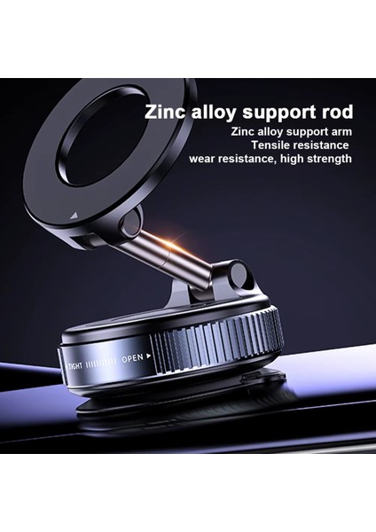 K007 360 Dönebilen Araç Içi Telefon Tutucu Vakumlu Magsafe Destekli Manyetik Mıknatıslı Masa Üstü Duvar Telefon Standı indirimleri