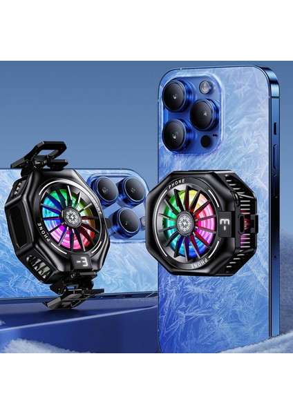 Telefon Soğutucu Fan Radyatörlü Magsafeli ve Aparatlı 27W Power 3 Farklı Derece Ayarlı Rgb Işıklı Fan fiyatları