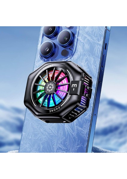 Telefon Soğutucu Fan Radyatörlü Magsafeli ve Aparatlı 27W Power 3 Farklı Derece Ayarlı Rgb Işıklı Fan fırsatları