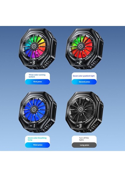 Telefon Soğutucu Fan Radyatörlü Magsafeli ve Aparatlı 27W Power 3 Farklı Derece Ayarlı Rgb Işıklı Fan indirimleri