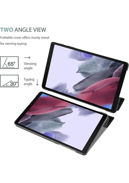 Samsung Galaxy Tab A7 Lite 8.7 T220/T225 Güçlü Manyetik Smart Kapak Devrilmez Standlı Uyku Modlu Tablet Kılıfı