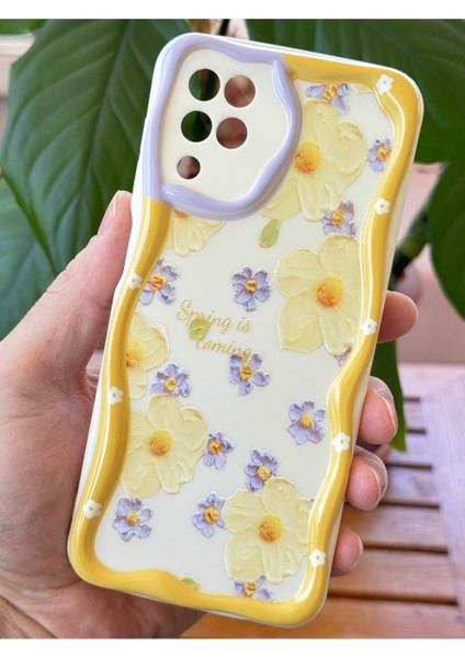Samsung Galaxy A12/M12 Kılıf Tasarımlı Desenli Kamera Korumalı Papatya Çiçek Renkli Silikon Kapak fiyatları