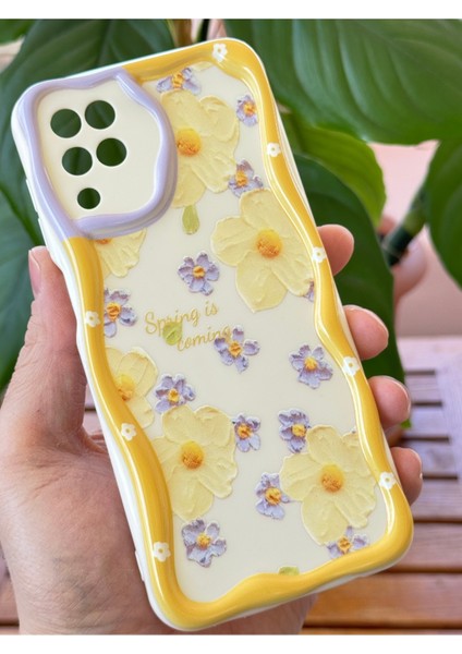 Samsung Galaxy A12/M12 Kılıf Tasarımlı Desenli Kamera Korumalı Papatya Çiçek Renkli Silikon Kapak fırsatları