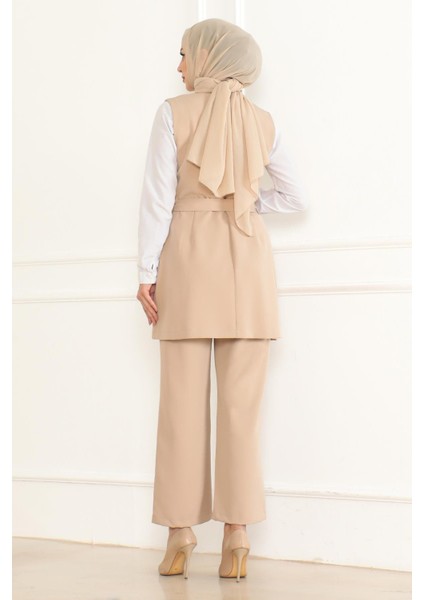 Kemer Detaylı Ikili Takım Bej 19232 fırsatları