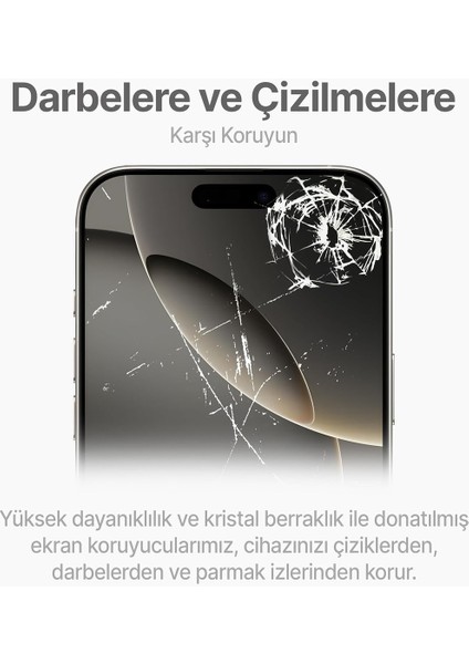 iPhone 17 Pro Max Uyumlu Kolay Uygulama Aparatlı Siyah Çerçeveli Tam Kapatan Cam Ekran Koruyucu fiyatları