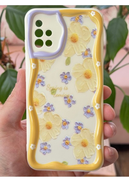 Samsung Galaxy A71 Kılıf Tasarımlı Desenli Kamera Korumalı Papatya Çiçek Renkli Silikon Kapak modelleri