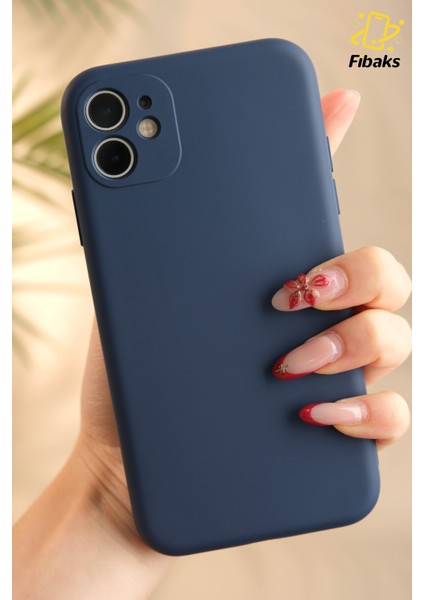 iPhone 11 Kılıf Kadife Lansman Soft Yumuşak Liquid Silikon Kamera Korumalı Mara