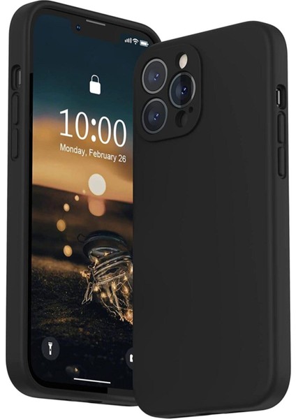 iPhone 13 Pro Max Kılıf Kadife Lansman Soft Yumuşak Liquid Silikon Kamera Korumalı Mara