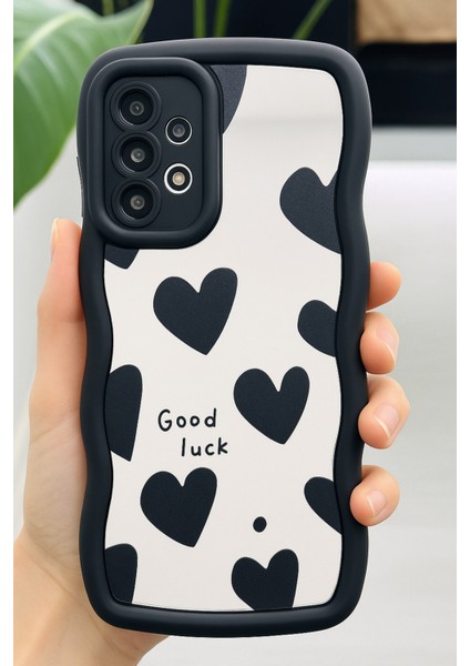 Samsung Galaxy A23 Uyumlu Kılıf Aynalı Kalp Desenli Yumuşak Kenarlı Kamera Korumalı Silikon Kapak fiyatları