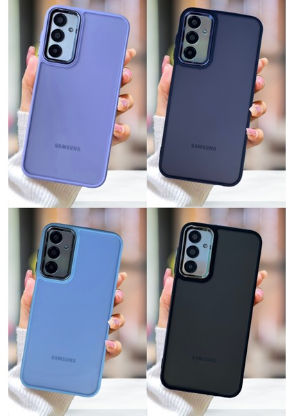 Samsung Galaxy A35 Kılıf Metal Çerçeve Hassas Butonlu Renkli Buzlu Şeffaf Kapak fiyatları