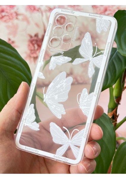 Samsung Galaxy A32 Uyumlu Kılıf Tasarımlı Desenli Kamera Korumalı Şeffaf Kelebek Esnek Yumuşak Silikon Kapak modelleri