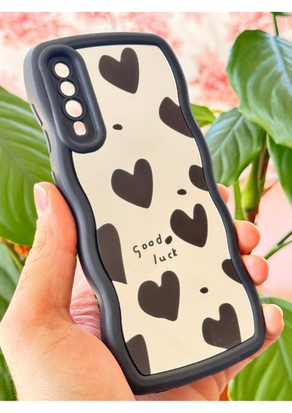 Samsung Galaxy A30S - A50 Uyumlu Kılıf Aynalı Kalp Desenli Yumuşak Kenarlı Kamera Korumalı Silikon Kapak modelleri