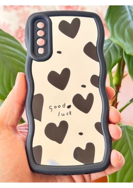 Samsung Galaxy A30S - A50 Uyumlu Kılıf Aynalı Kalp Desenli Yumuşak Kenarlı Kamera Korumalı Silikon Kapak indirimleri