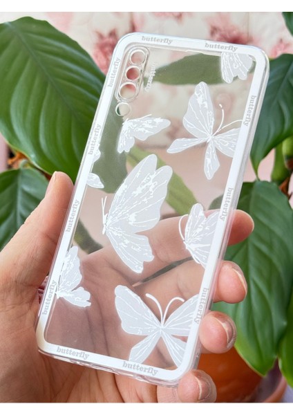 Samsung Galaxy A50/A30S Uyumlu Kılıf Tasarımlı Desenli Şeffaf Kelebek Esnek Yumuşak Silikon Kapak modelleri