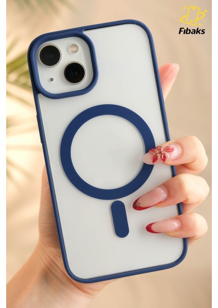 Apple iPhone 13 - 14 - 15 Kılıf Magsafe Wireless Şarj Özellikli Tam Koruma Renkli Sert Silikon Ege Kapak